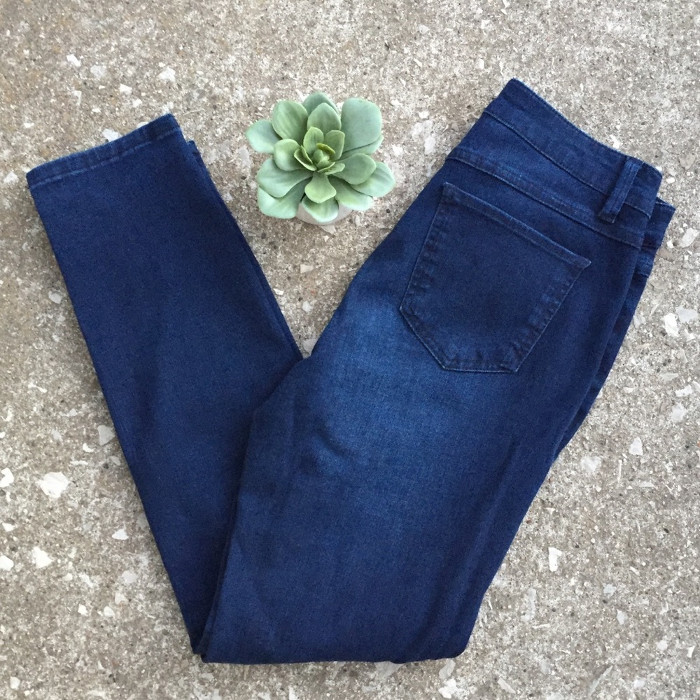 Tribal Dark Blue Ankle Jeans